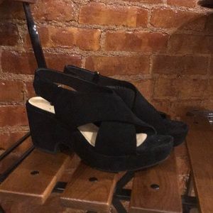 Clark’s Maritsa Lara Black Suede Sandal 8.5